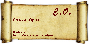 Czeke Oguz névjegykártya